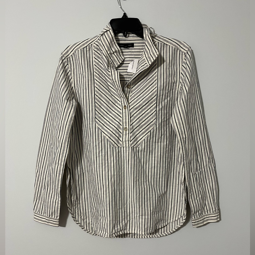 Banana Republic oversized long sleeve button down top size extra small NWT